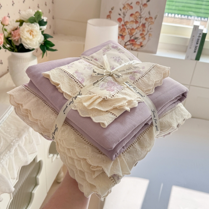 91家纺网 家纺一手货源 找家纺 （总）红淳家纺 2026新款全棉A类双层纱四件套