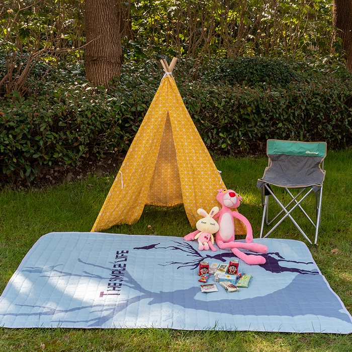 91家纺网 家纺一手货源 找家纺 （总）欣宜家纺 2025新款INS风绗缝加厚防水野餐草坪垫