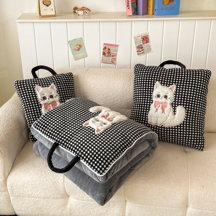 91家纺网 家纺一手货源 找家纺 （总）番茄+ 2025新款牛奶绒哈基米抱枕被