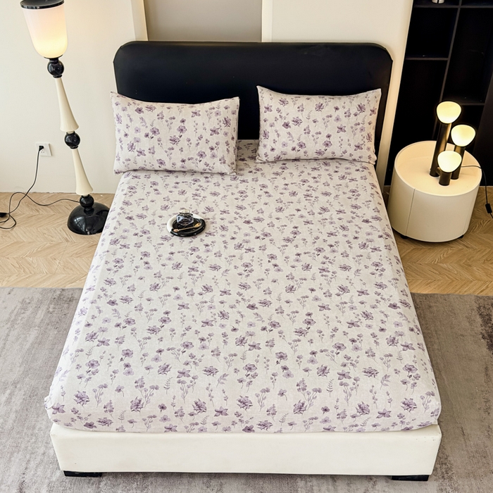 91家纺网 家纺一手货源 找家纺 （总）欣宜家纺 2025新款高克重双层纱仿麻皱皱纱原麻床笠