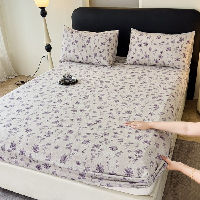 91家纺网 家纺一手货源 找家纺 （总）欣宜家纺 2025新款高克重双层纱仿麻皱皱纱原麻床笠