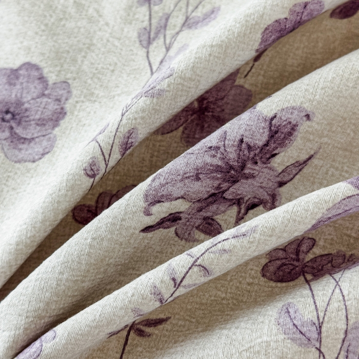 91家纺网 家纺一手货源 找家纺 欣宜家纺 2025新款高克重双层纱仿麻皱皱纱原麻床笠 暗香