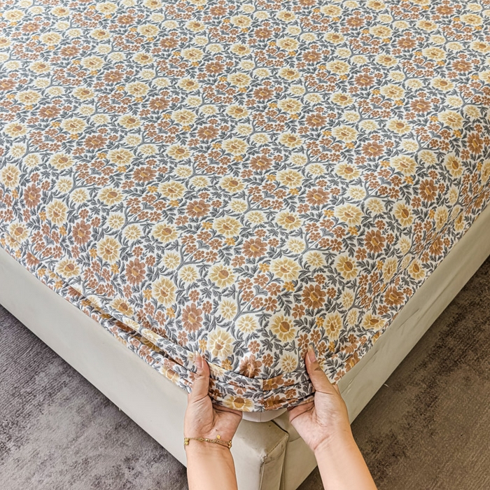 91家纺网 家纺一手货源 找家纺 欣宜家纺 2025新款高克重双层纱仿麻皱皱纱原麻床笠 春半