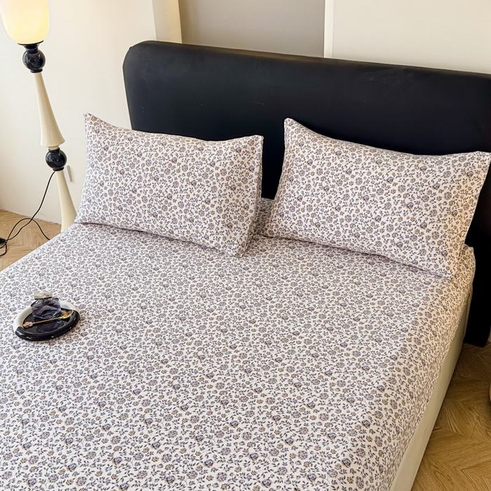 91家纺网 家纺一手货源 找家纺 欣宜家纺 2025新款高克重双层纱仿麻皱皱纱原麻床笠 晴雪