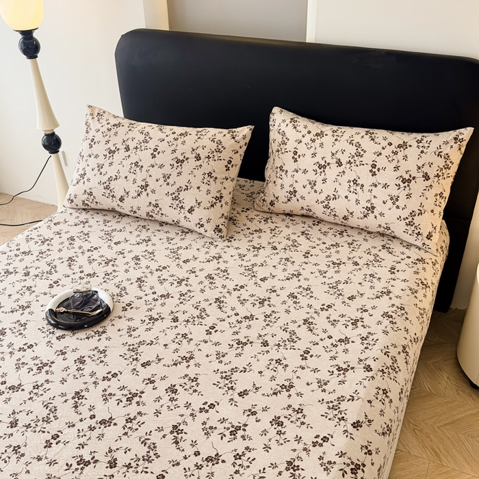 91家纺网 家纺一手货源 找家纺 欣宜家纺 2025新款高克重双层纱仿麻皱皱纱原麻床笠 秋序