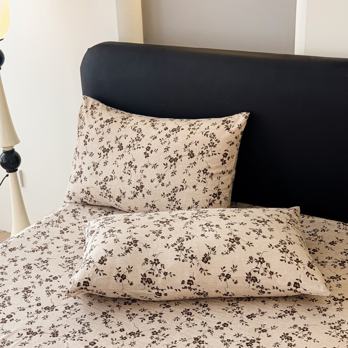 91家纺网 家纺一手货源 找家纺 欣宜家纺 2025新款高克重双层纱仿麻皱皱纱原麻床笠 秋序