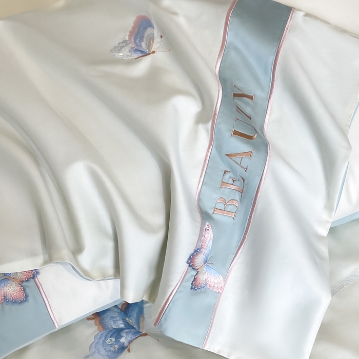 91家纺网 家纺一手货源 找家纺 （总）欣宜家纺 2025年新款全棉长绒棉绣花四件套刺绣轻奢床上用品-送高档礼盒