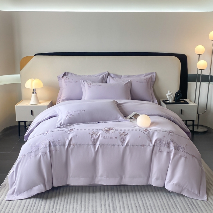 91家纺网 家纺一手货源 找家纺 （总）欣宜家纺 2025新款秋冬纯棉全棉长绒棉刺绣磨毛高端礼盒床品四件套-马赛系列（包含买家秀）