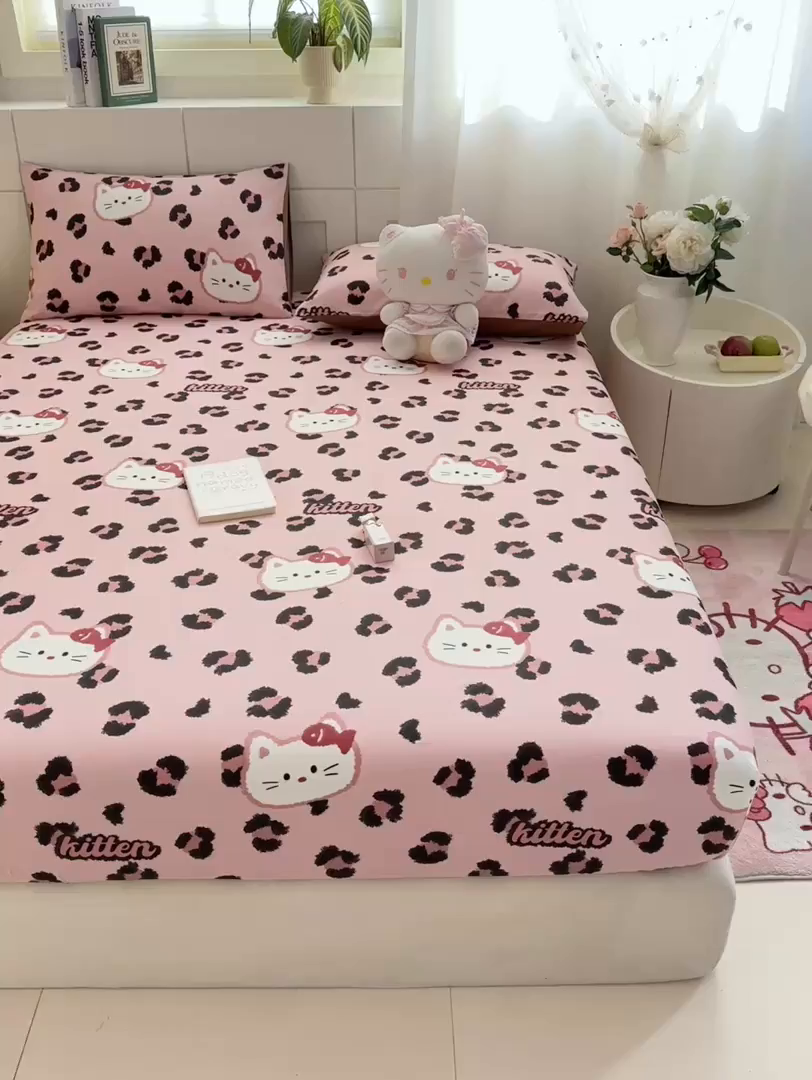 91家纺网 家纺一手货源 找家纺 （总）博雅 2025新款全棉床笠小卡通印花床笠