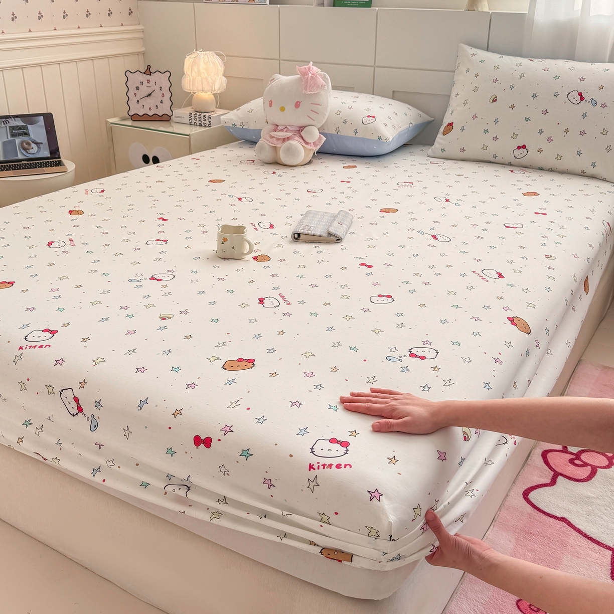 91家纺网 家纺一手货源 找家纺 （总）博雅 2025新款全棉床笠小卡通印花床笠