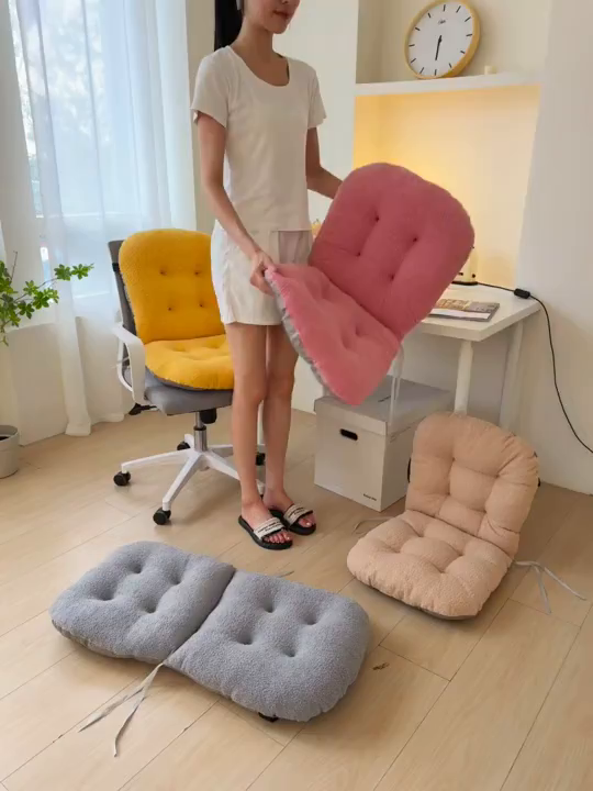 91家纺网 家纺一手货源 找家纺 （总）囍莱家纺 2026新款泰迪绒连体坐垫（不供1688）