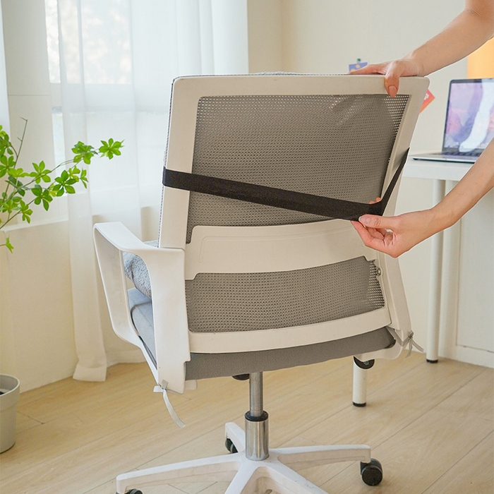 91家纺网 家纺一手货源 找家纺 囍莱家纺 2026新款泰迪绒连体坐垫 蓝灰色