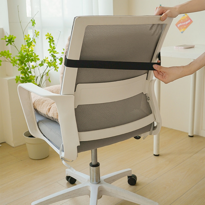 91家纺网 家纺一手货源 找家纺 囍莱家纺 2026新款泰迪绒连体坐垫 米黄色