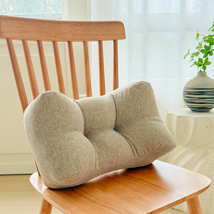 91家纺网 家纺一手货源 找家纺 囍莱家纺 2026新款亚麻生活防水腰靠 茶色