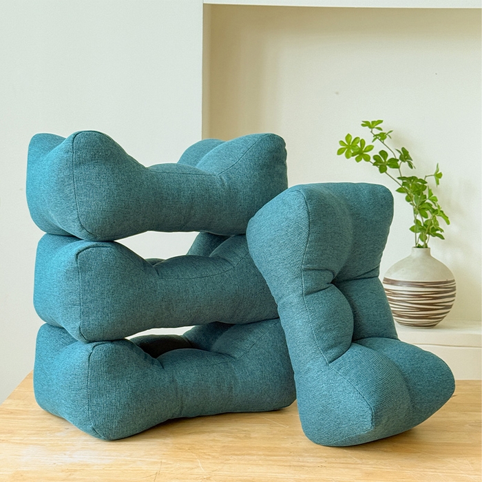 91家纺网 家纺一手货源 找家纺 囍莱家纺 2026新款亚麻生活防水腰靠 绿色