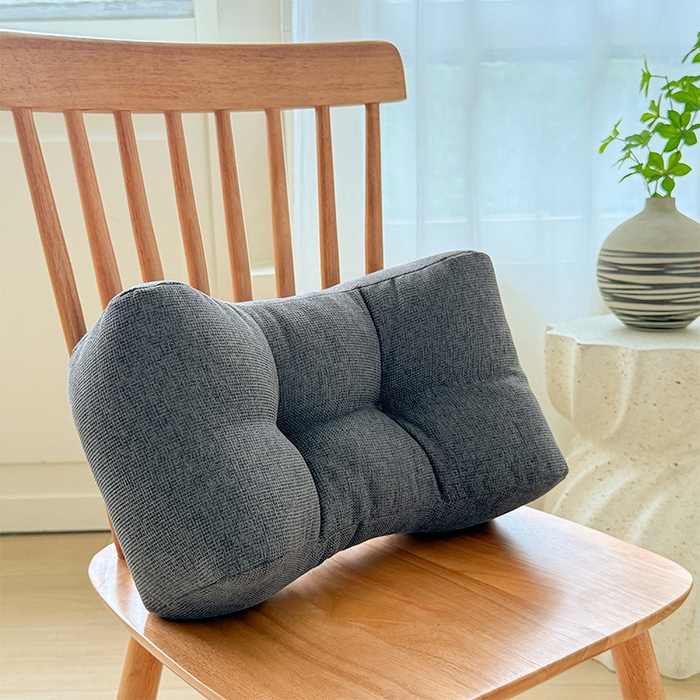 囍莱家纺 2026新款亚麻生活防水腰靠 深灰