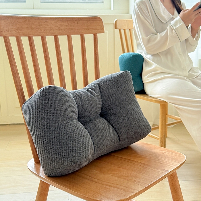 91家纺网 家纺一手货源 找家纺 囍莱家纺 2026新款亚麻生活防水腰靠 深灰