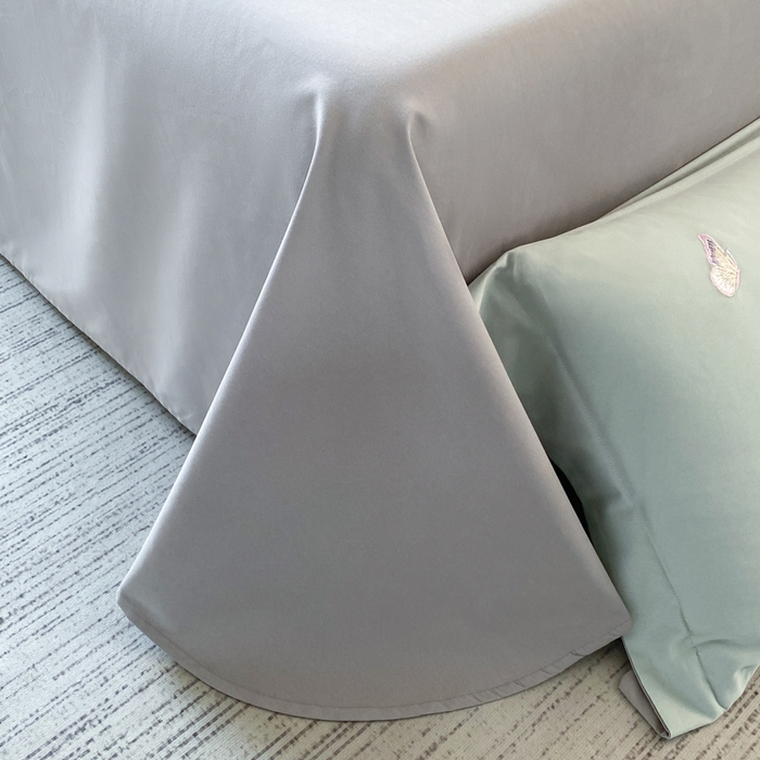 91家纺网 家纺一手货源 找家纺 欣宜家纺 2025新款秋冬纯棉全棉长绒棉磨毛刺绣床上四件套高端礼盒-蝶町系列（含买家秀） 蝶町-飘蓝