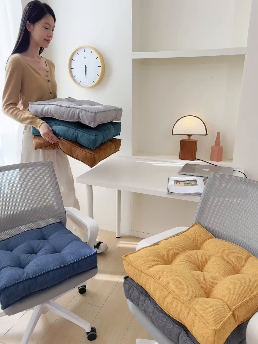 91家纺网 家纺一手货源 找家纺 （总）囍莱家纺 2026新款柯布西耶方块坐垫（不供1688）