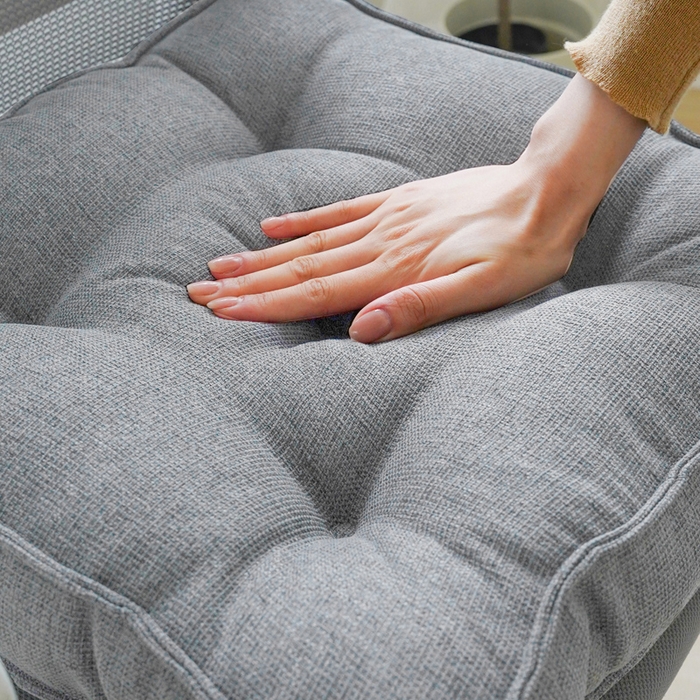 囍莱家纺 2026新款柯布西耶方块坐垫 浅灰