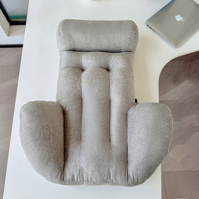 91家纺网 家纺一手货源 找家纺 囍莱家纺 2026新款一体式护腰颈腰靠 银灰色