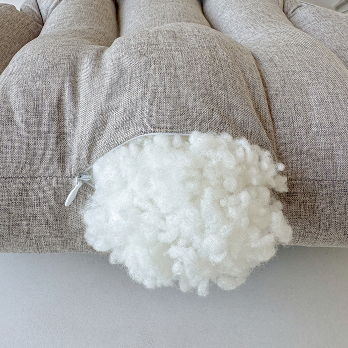 91家纺网 家纺一手货源 找家纺 囍莱家纺 2026新款一体式护腰颈腰靠 银灰色