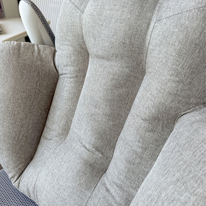 91家纺网 家纺一手货源 找家纺 囍莱家纺 2026新款一体式护腰颈腰靠 银灰色