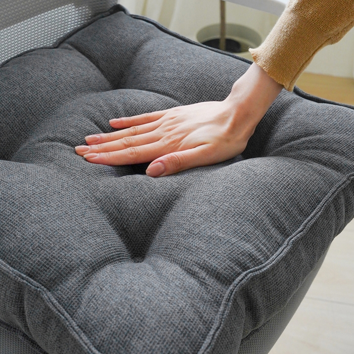 囍莱家纺 2026新款柯布西耶方块坐垫 深灰