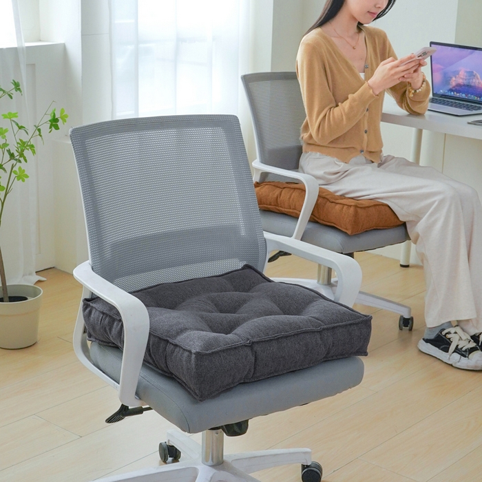 91家纺网 家纺一手货源 找家纺 囍莱家纺 2026新款柯布西耶方块坐垫 深灰