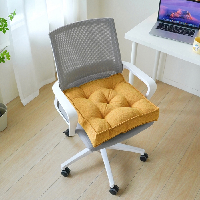 91家纺网 家纺一手货源 找家纺 囍莱家纺 2026新款柯布西耶方块坐垫 土黄