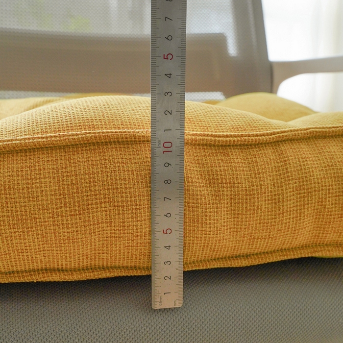 91家纺网 家纺一手货源 找家纺 囍莱家纺 2026新款柯布西耶方块坐垫 土黄