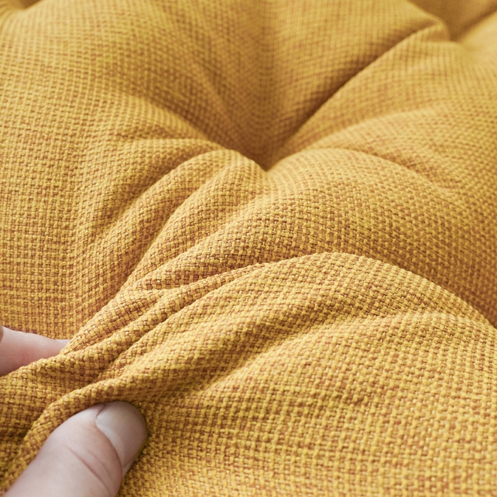 91家纺网 家纺一手货源 找家纺 囍莱家纺 2026新款柯布西耶方块坐垫 土黄