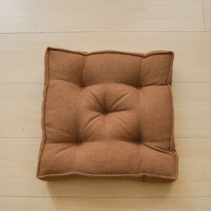 91家纺网 家纺一手货源 找家纺 囍莱家纺 2026新款柯布西耶方块坐垫 棕色