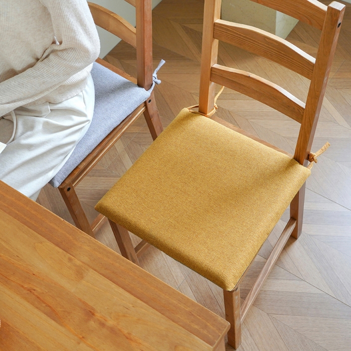 囍莱家纺 2026新款记忆棉方形坐垫 土黄