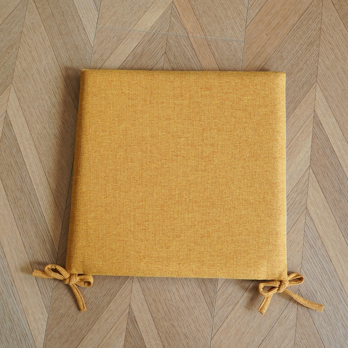 91家纺网 家纺一手货源 找家纺 囍莱家纺 2026新款记忆棉方形坐垫 土黄