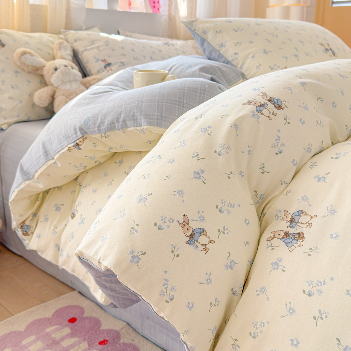 91家纺网 家纺一手货源 找家纺 （总）呗旺鹿 2026新款全棉40支12868花草系列四件套