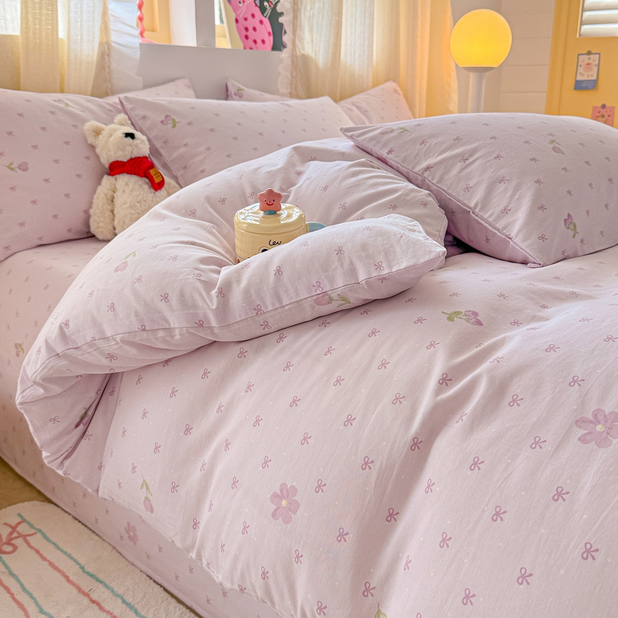 91家纺网 家纺一手货源 找家纺 （总）呗旺鹿 2026新款全棉40支12868花草系列四件套