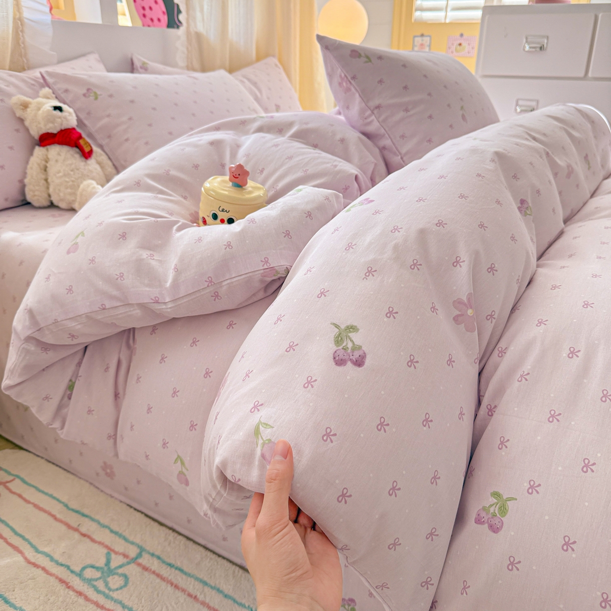 91家纺网 家纺一手货源 找家纺 （总）呗旺鹿 2026新款全棉40支12868花草系列四件套