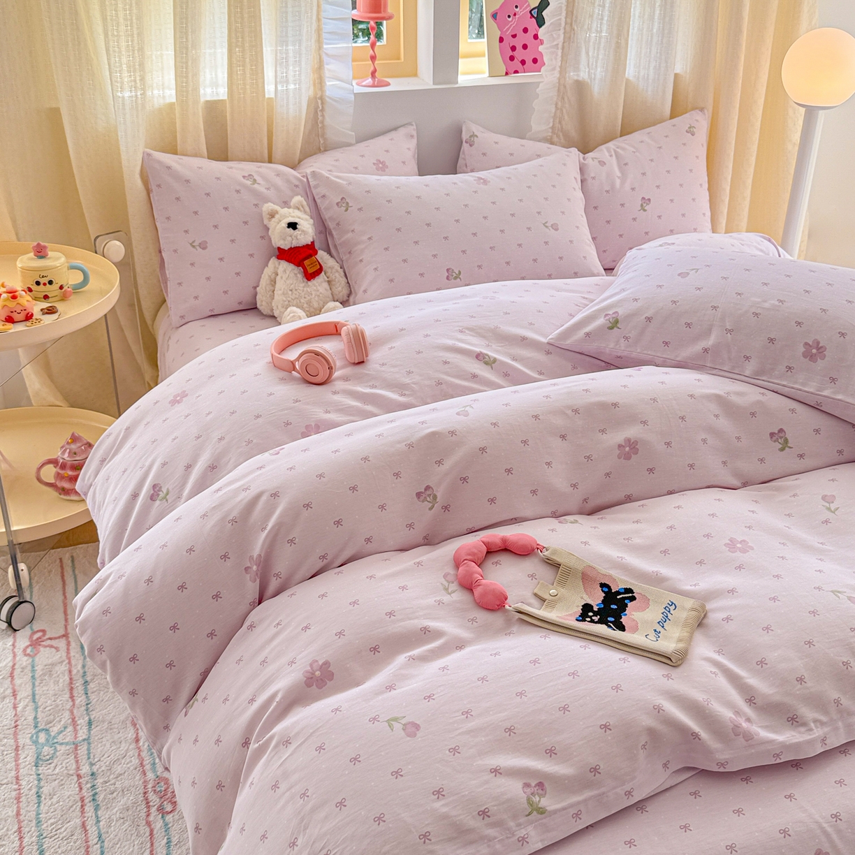 91家纺网 家纺一手货源 找家纺 （总）呗旺鹿 2026新款全棉40支12868花草系列四件套