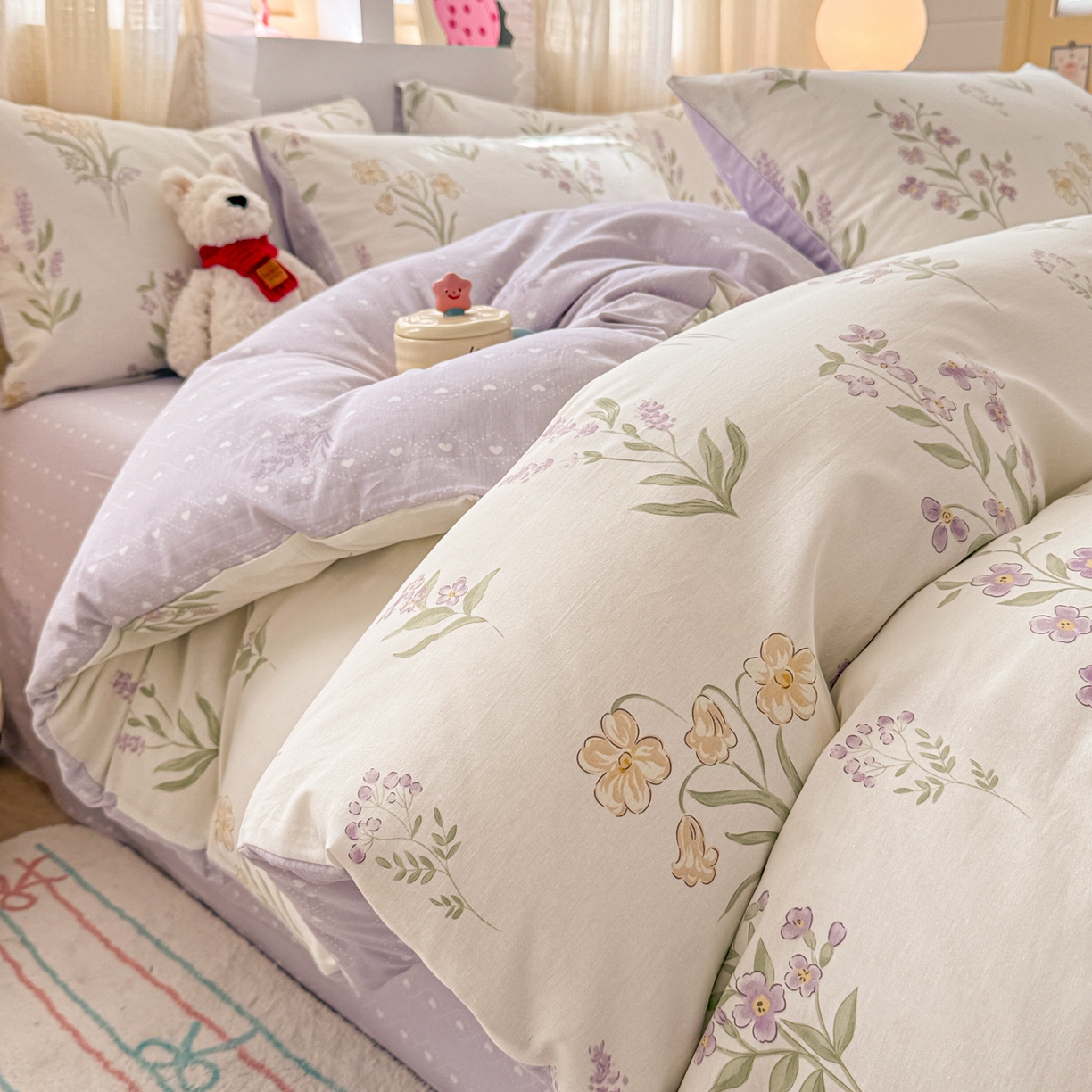 91家纺网 家纺一手货源 找家纺 （总）呗旺鹿 2026新款全棉40支12868花草系列四件套