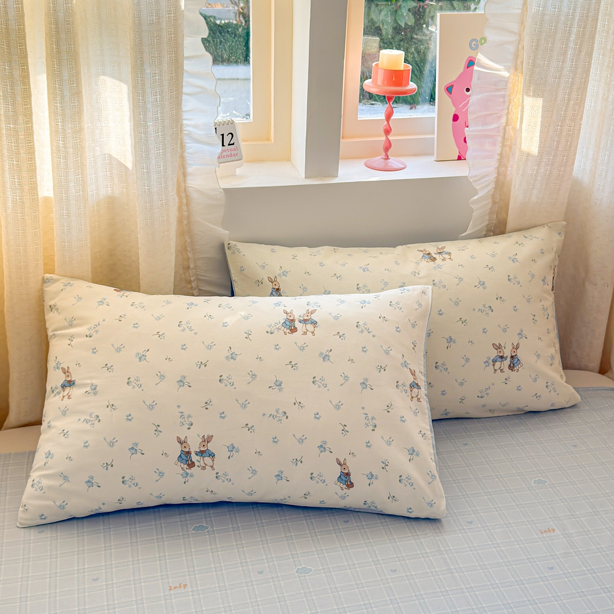 91家纺网 家纺一手货源 找家纺 呗旺鹿 2026新款全棉40支12868花草系列四件套 兔彼得