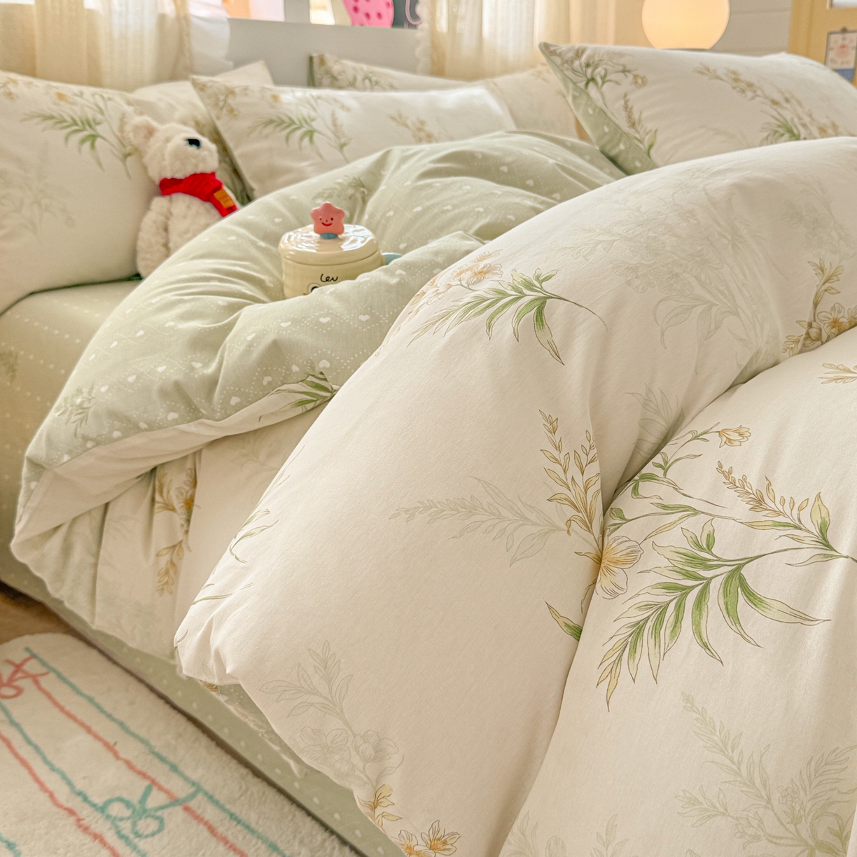 91家纺网 家纺一手货源 找家纺 （总）呗旺鹿 2026新款全棉40支12868花草系列四件套