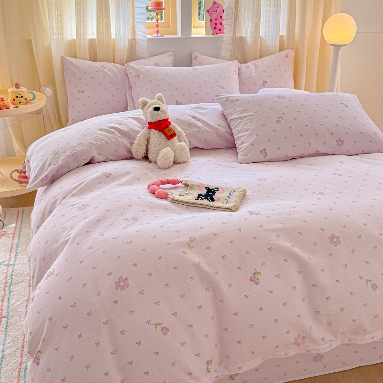 91家纺网 家纺一手货源 找家纺 （总）呗旺鹿 2026新款全棉40支12868花草系列四件套