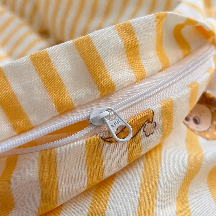 91家纺网 家纺一手货源 找家纺 一比一家纺 2026新款全棉双层纱四件套 星星仔