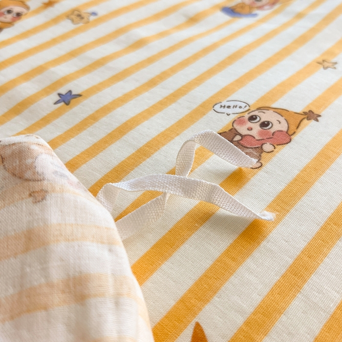 91家纺网 家纺一手货源 找家纺 一比一家纺 2026新款全棉双层纱四件套 星星仔