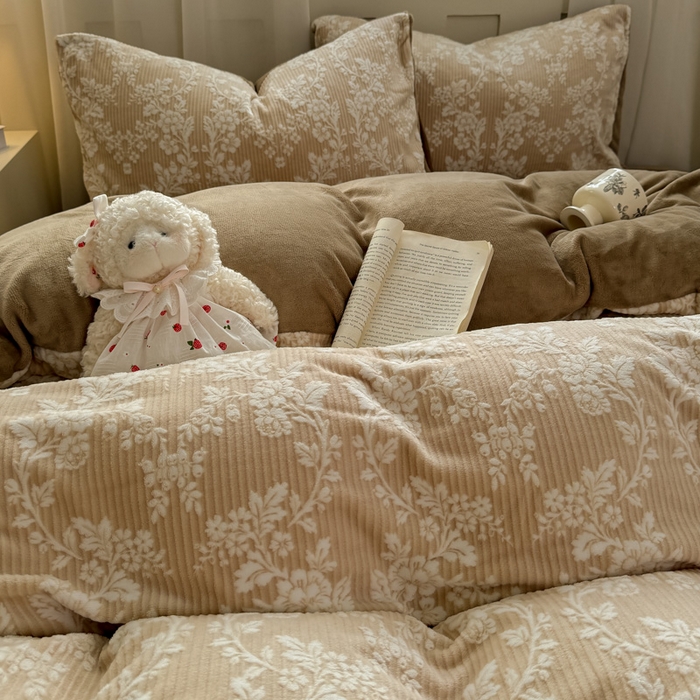 91家纺网 家纺一手货源 找家纺 （总）欣宜家纺 2025新款雕花绒牛奶绒四件套