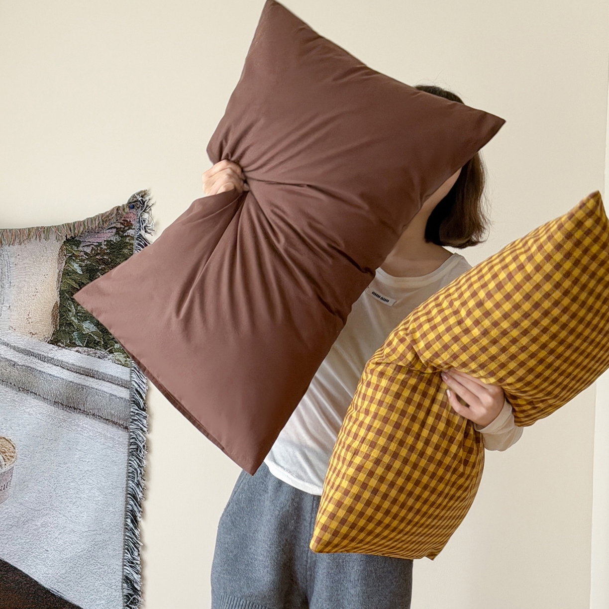 91家纺网 家纺一手货源 找家纺 例外 2026春夏新款全棉纯棉色织水洗棉四件套-布拉格（套件会员 -10） 布拉格-黄棕