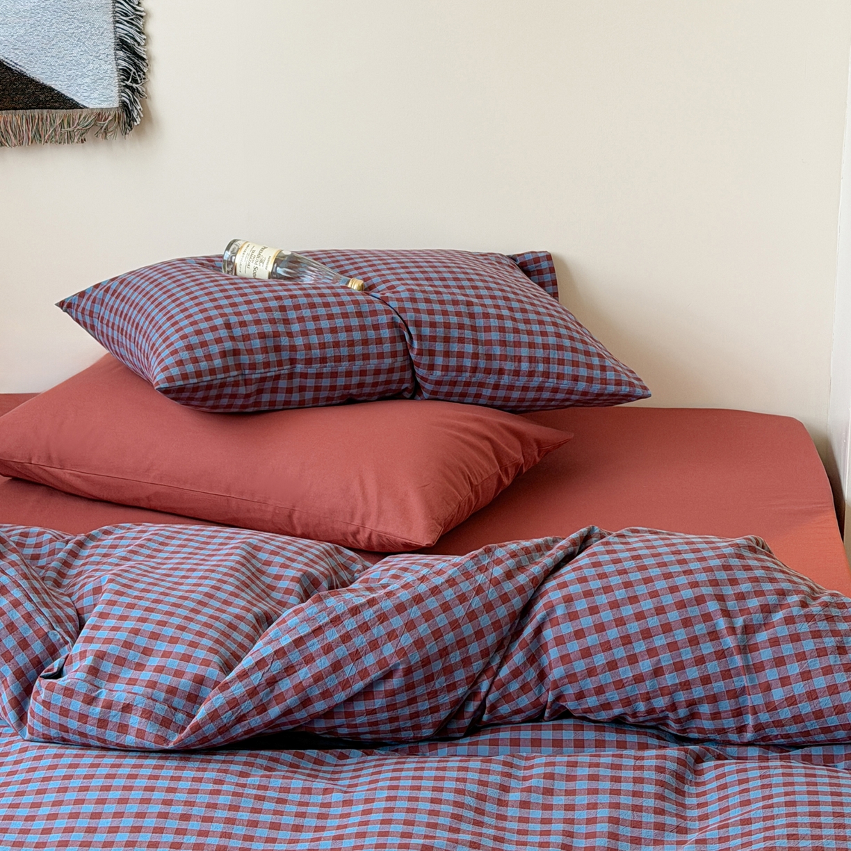 91家纺网 家纺一手货源 找家纺 （总）例外 2026春夏新款全棉纯棉色织水洗棉四件套-布拉格（套件会员 -10）