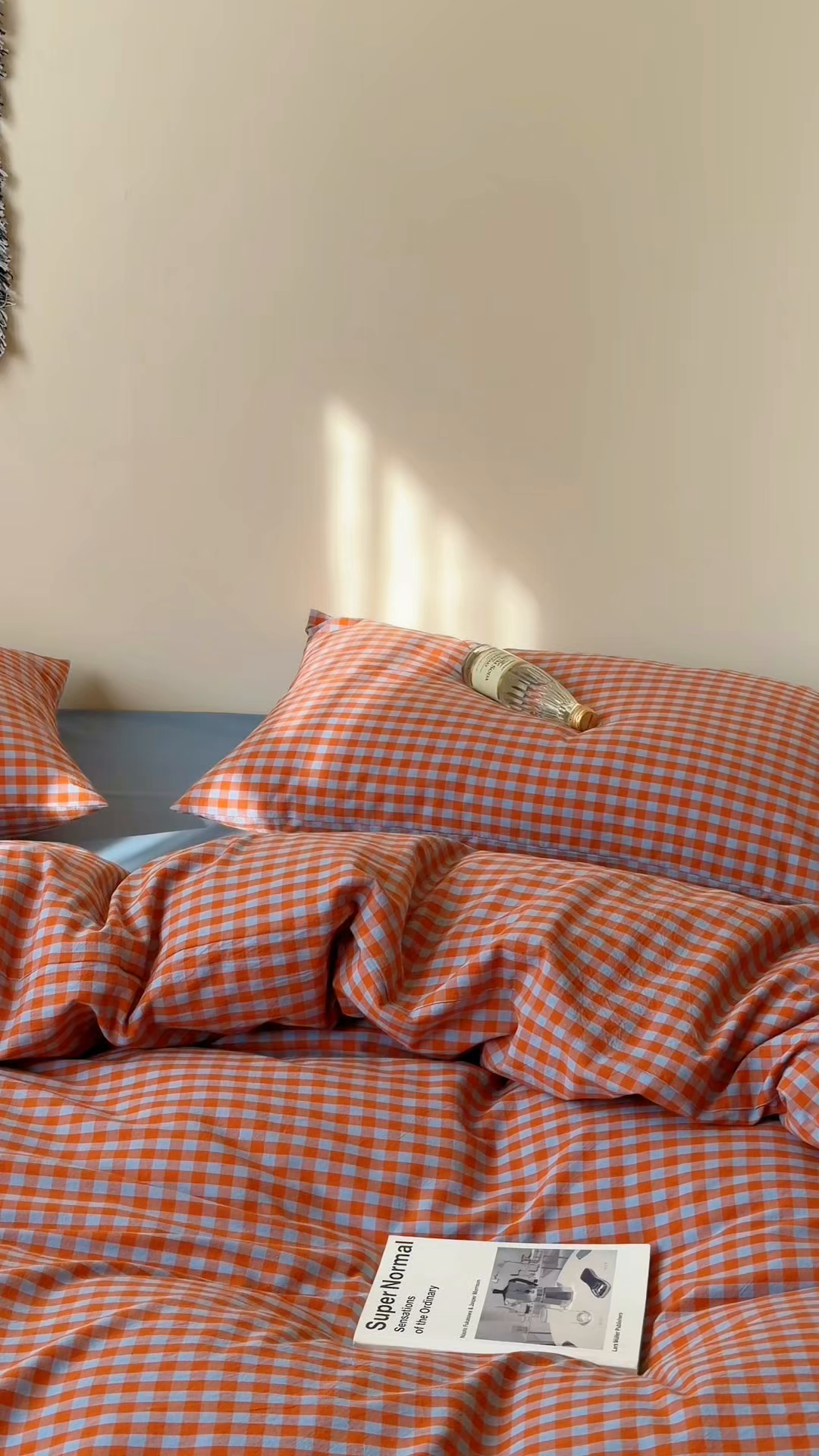 91家纺网 家纺一手货源 找家纺 例外 2026春夏新款全棉纯棉色织水洗棉四件套-布拉格（套件会员 -10） 布拉格-橘兰