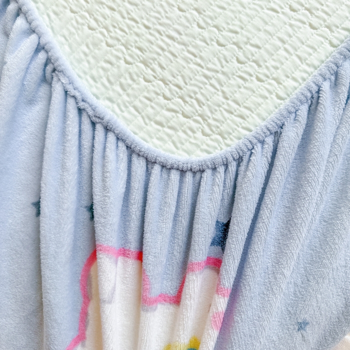 91家纺网 家纺一手货源 找家纺 欣宜家纺 2025秋冬新款韩版牛奶绒床笠法式花边床罩床垫保护套 甜心比尔